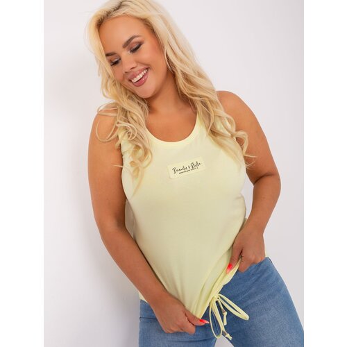Fashion Hunters Light yellow women&amp;#039;s cotton top larger size Slike
