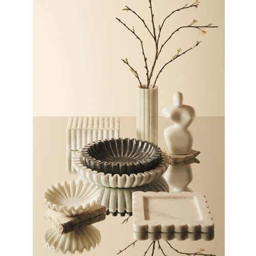Premier Housewares Bijela mramorna vaza (visina 20 cm) Savio &amp;ndash; Slike