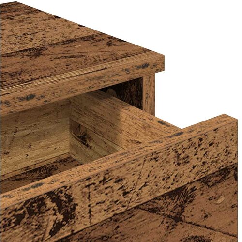  Zidna polica s ladicama staro drvo 60x28x15cm konstruirano drvo Slike