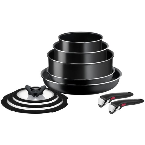 Tefal Aluminijast komplet loncev 10 ks Ingenio Easy Cook & Clean Black – Tefal Cene