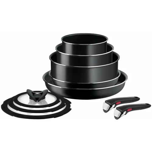 Tefal Aluminijast komplet loncev 10 ks Ingenio Easy Cook & Clean Black – Tefal