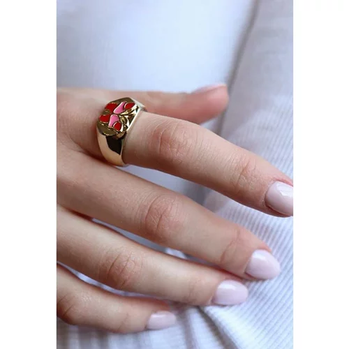 Fenzy eleganten prstan, rdeče barve