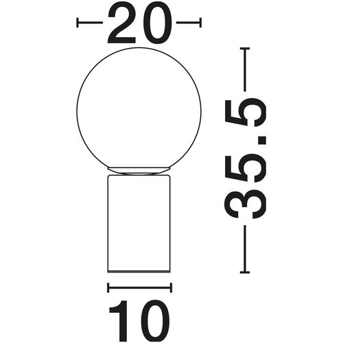 Nova Luce Bijela/u zlatnoj boji staklena stolna lampa (visina 35,5 cm) Vita &amp;ndash; Slike