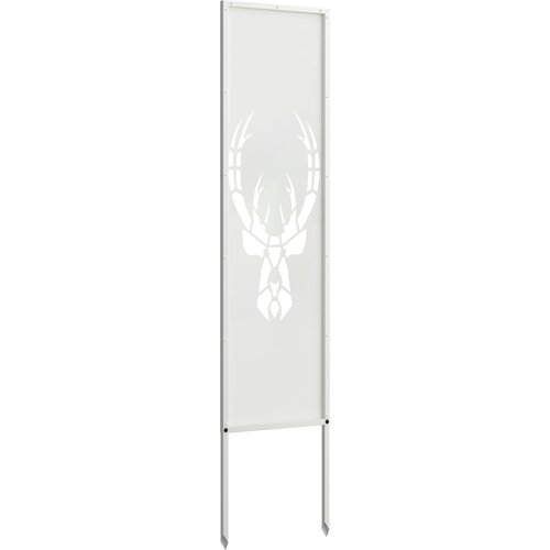  Privatnost u vrtu Bijelo 32 x 140 cm Hladno valjana čelična Slike