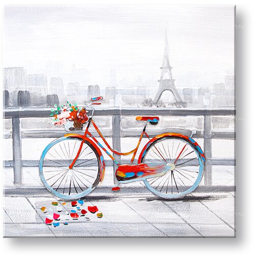  Slikana slika na platnu pariz  50x50 cm Cene