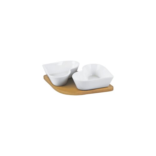  Set – 2 zdjele (srce) sa drvenim pladnjem Cijene