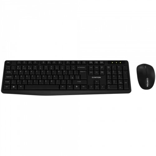 Canyon SET-W01 EN/AD Keyboard+Mouse Wireless Black Cene