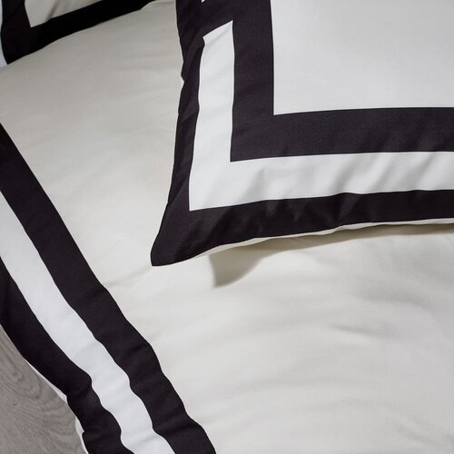 Catherine Lansfield Crno-bijela posteljina za bračni krevet 200x200 cm Mono Panel &amp;ndash; Slike