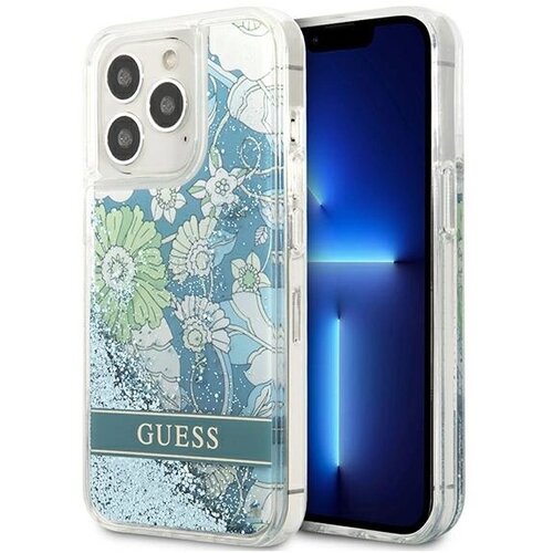 Guess OVITEK IPHONE 13 PRO 6.1 HARDCASE ZELEN TEKOČI BLEŠČIČNI OVITEK, (21833617) Cene