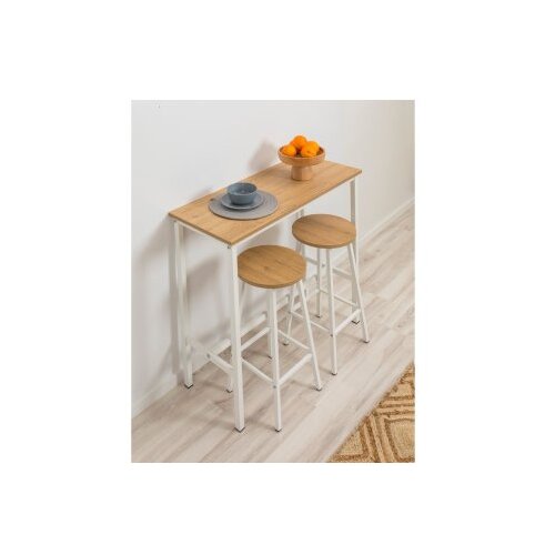 Hanah home Barski sto Mola 100 Smeđe-bijeli Slike