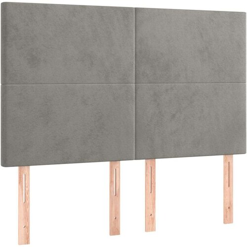  Uzglavlja 4 kom svjetlosivi 72 x 5 x 78/88 cm bar&amp;scaron;unasti Slike