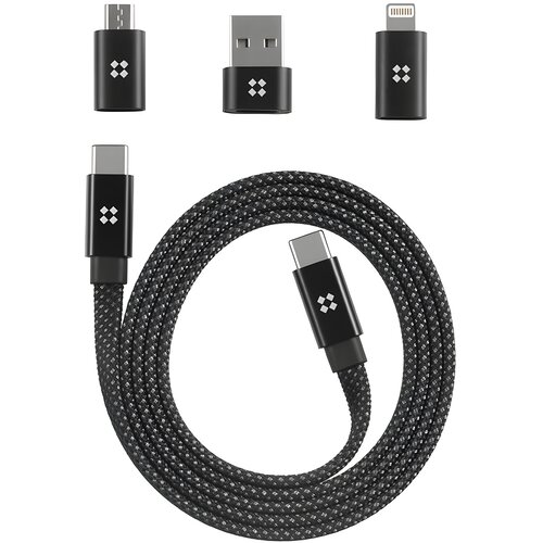 Edizard Magnetički Type - C kabel 240W - 1 m &amp;ndash; Crna Slike