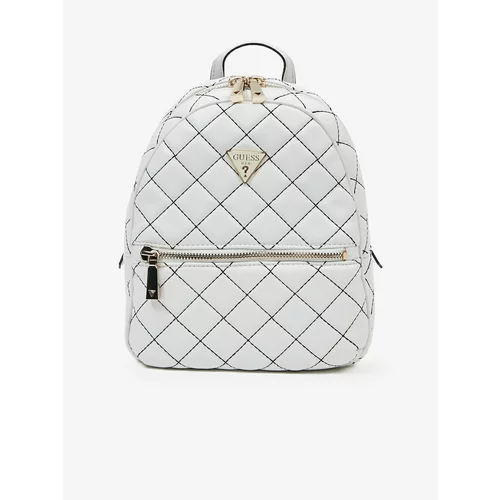 Guess White Women's Small Backpack Cessily - Women