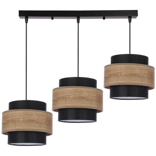 Candellux Lighting Crna/u prirodnoj boji viseća svjetiljka s tekstilnim sjenilom &amp;oslash; 20 cm Twin &amp;ndash; Slike