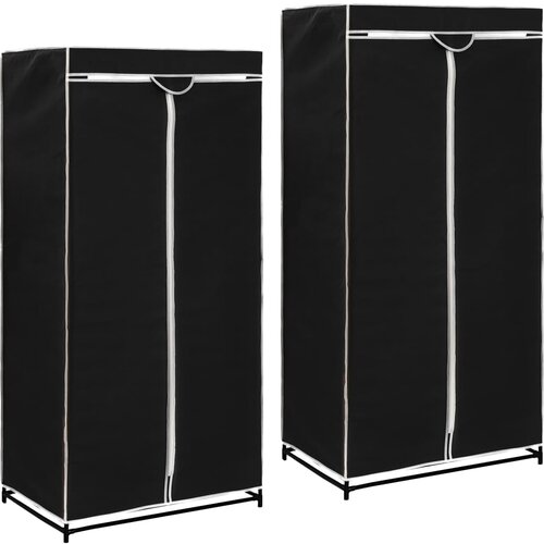 vidaXL 282441 Wardrobes 2 pcs Black 75x50x160 cm Cijene
