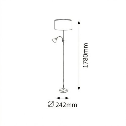  brilagi - podna lampa ceria 1xE27/100W/230V + 1xE14/25W crna/bela Slike