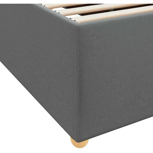 VidaXL Okvir kreveta s madracem Ostalo Tamno siva 100 x 200 cm tkanina Slike