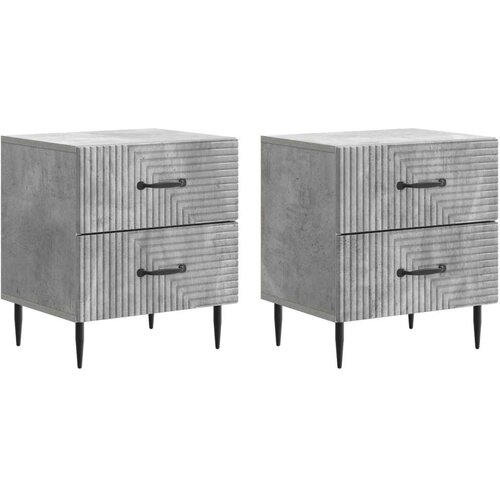  Nočna omarica 2 pcs Betonsko siva 43 x 34,5 x 47,5 cm, (5000209915) Cene