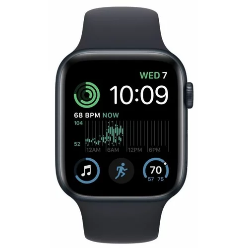 Apple Watch SE2 GPS 44mm Midnight Aluminium Case with Midnight Sport Band - Regular - mnk03se/a