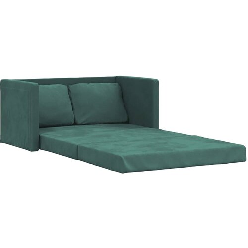 Maison Chic Talni Raztegljiv kavč - Raztegljivi divan 2 v 1 temno zelen 122x204x55 cm žamet, (21729454) Cene