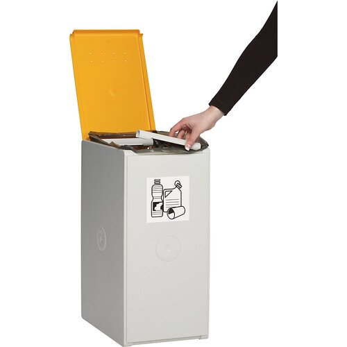 VAR Posoda za ločeno zbiranje surovin, za prostornino 40 l, kot posamezna posoda, rumene barve Cene