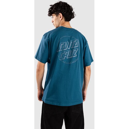 Santa Cruz Tonal Opus Dot Stripe T-shirt dark teal Slike