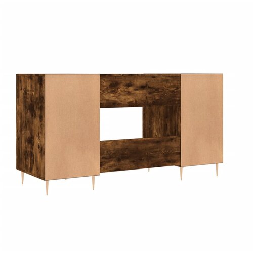  Radni stol boja dimljenog hrasta 140x50x75 cm konstruirano drvo Smeđa Slike