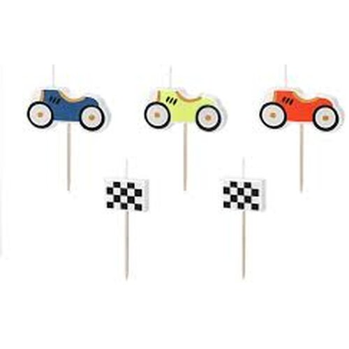 PARTY DECO svečke za rojstni dan racing cars, 2-3 cm Cene