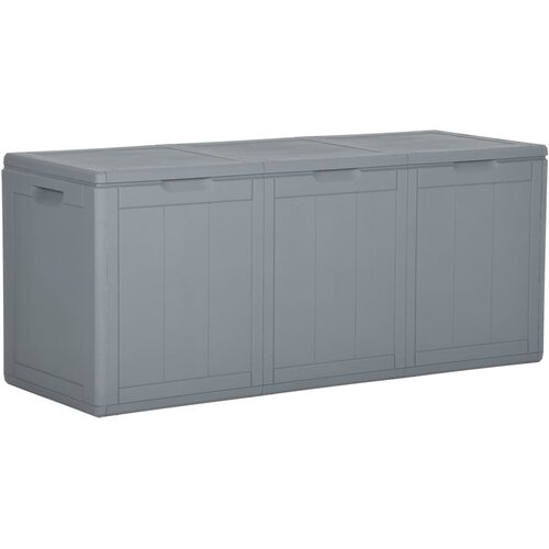 VidaXL vrtna kutija za pohranu 270 L siva PP ratan Slike