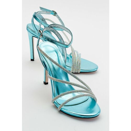 LuviShoes Leedy Blue Women's Heeled Shoes Cene