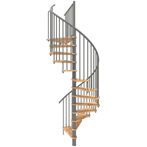 Minka Spiralno stopnišče Spiral Smart (Premer: 120 cm, Siva, Barva stopnice: Bukev, Višina nadstropja: 305 cm) Cene