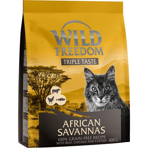 Wild Freedom suha mačja hrana 2 x 400 g po posebni ceni! - "African Savannas" - recept brez žit Cene