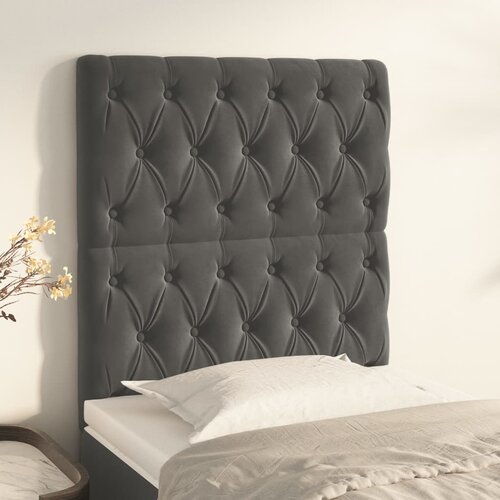 vidaXL Uzglavlja 2 kom tamnosivi 80x7x78/88 cm baršunasti Cijene