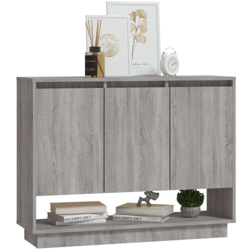 VidaXL Komoda boja sivog hrasta sonome 97 x 31 x 75 cm od iverice Slike