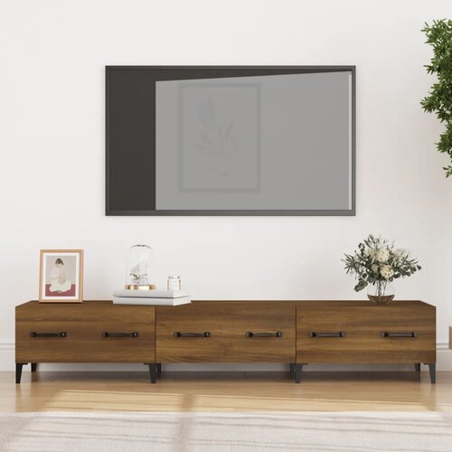 TV ormarić boja hrasta 150 x 34,5 x 30 cm konstruirano drvo Cene