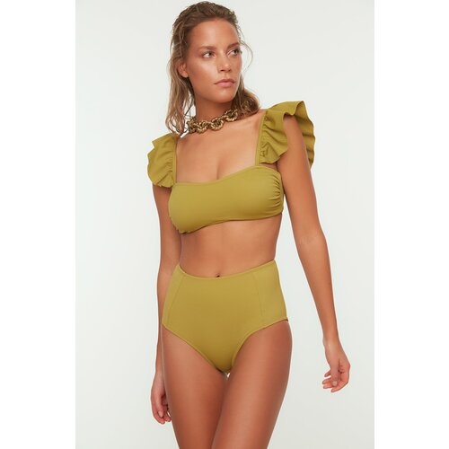 Trendyol Bikini Set - Green - Plain Cene