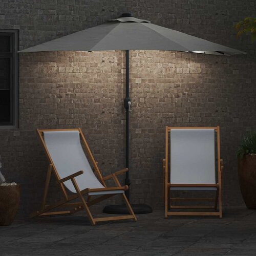  Vrtni suncobran Pijesak 294 x 150 x 224 cm Poliester i čelik Slike