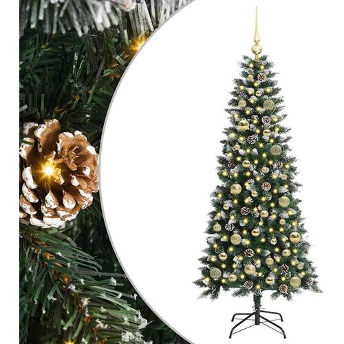 VidaXL Umjetno božićno drvce s stalakom Zelena 66 x 66 x 150 cm Slike