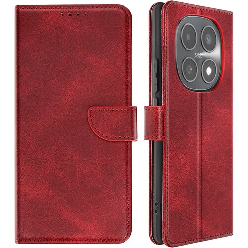 AVIZAR Etui za Redmi Note 15 5G z usnjenim videzom, držalom za kartice in funkcijo stojala, Rdeča, (5000189803) Cene
