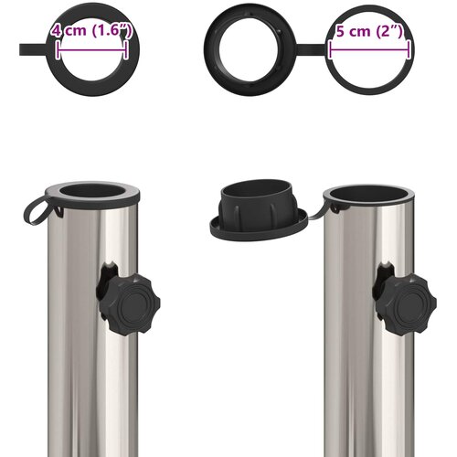  Baza za suncobran od granita s kotačima za cijevi od 40-50 mm Slike