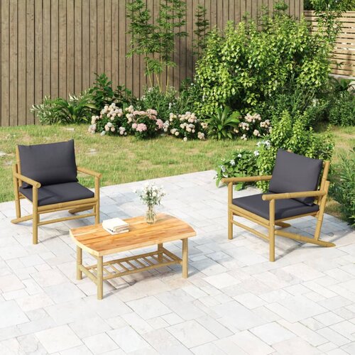 VidaXL Vrtni stolić za kavu 90 x 55 x 37 cm od bambusa Slike