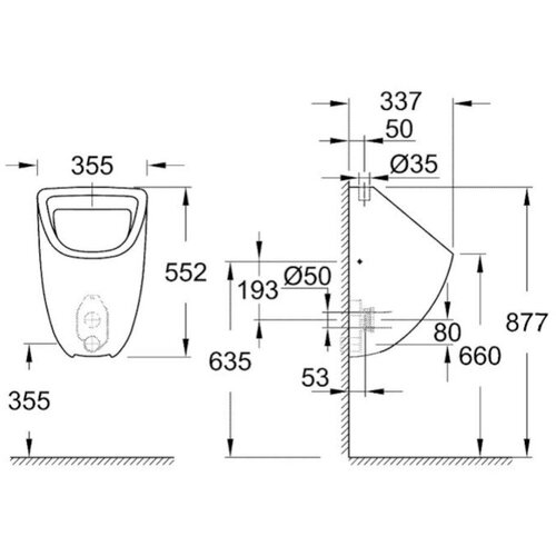 Grohe 39439000 Bau Ceramic pisoar Cene