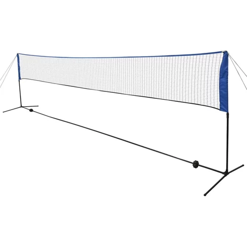 vidaXL Mreža za badminton s perjanicami 600x155 cm, (20799369)