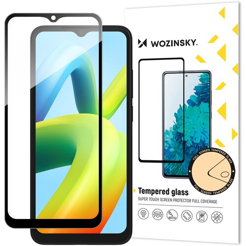 Wozinsky 9H kaljeno steklo za celoten zaslon Xiaomi Redmi A2 / Redmi A1 s črnim okvirjem, (21533885) Cene