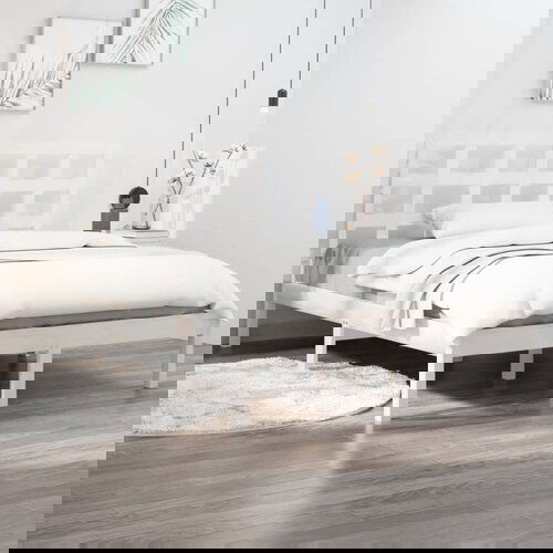 Furnova Posteljni okvir bel iz trdnega lesa 200x200 cm, (21939362) Slike