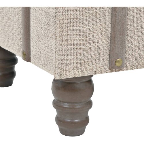  Klupa za pohranu od masivnog drva i čelika 111 x 34 x 37 cm Slike