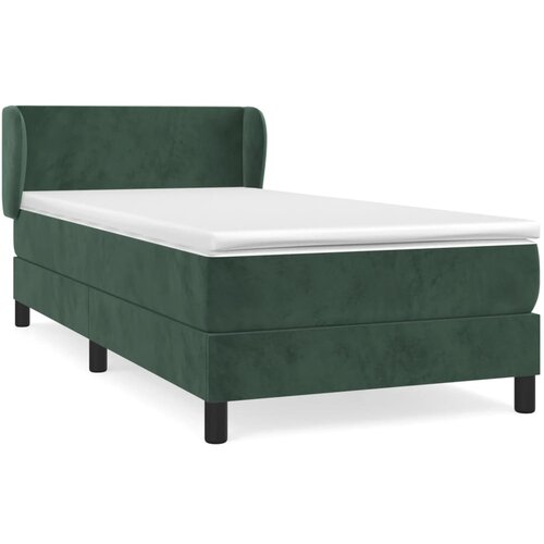Maison Chic Box spring postelja - Vzmetna postelja z vzmetnico temno zelena 80x200 cm žamet SL7747, (21908477) Slike