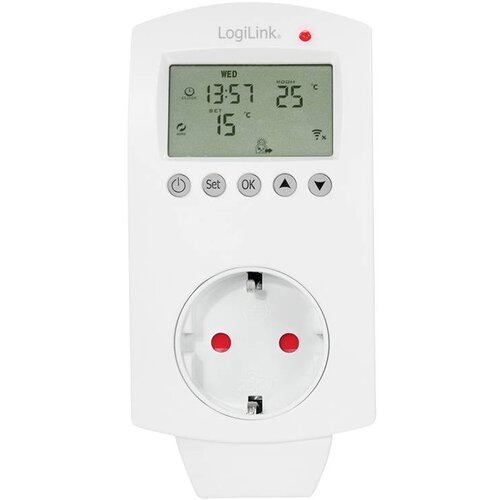 Logilink wi-fi pametna termostatska vtičnica 1-smerna (CEE7/3)\, združljiva s tuya SH0106 SH0106 wi-fi vtičnica v notranjosti, (20448369) Cene