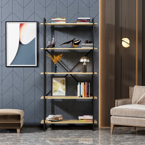 Conceptum Hypnose polica 90x180x34cm crno-hrast Slike