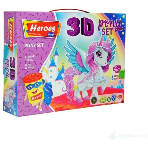 Heroes plastelin set sa 3D modlama pony Slike